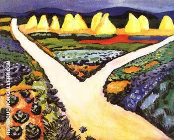 Vegetable Fields 1911 by August Macke | Oil Painting Reproduction
