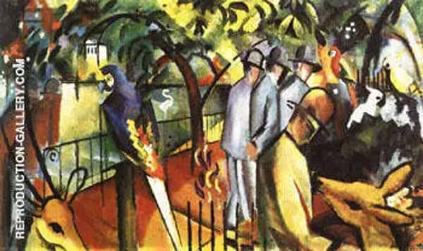 Zoological Garden I 1912 by August Macke | Oil Painting Reproduction