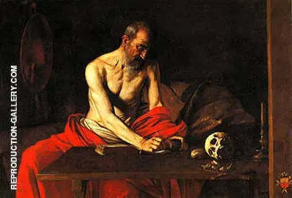St Jerome c1607 by Caravaggio | Oil Painting Reproduction