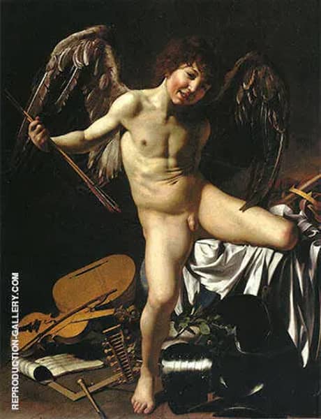 Victorious Cupid 1602 by Caravaggio | Oil Painting Reproduction