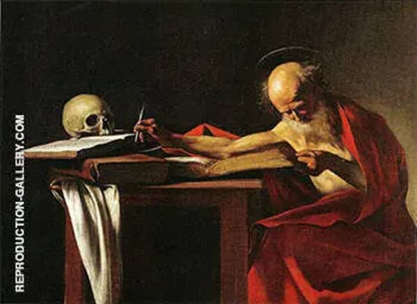 Saint Jerome Writing c1606 by Caravaggio | Oil Painting Reproduction