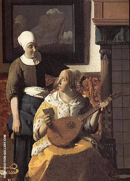 The Love Letter Detail c1669 | Oil Painting Reproduction