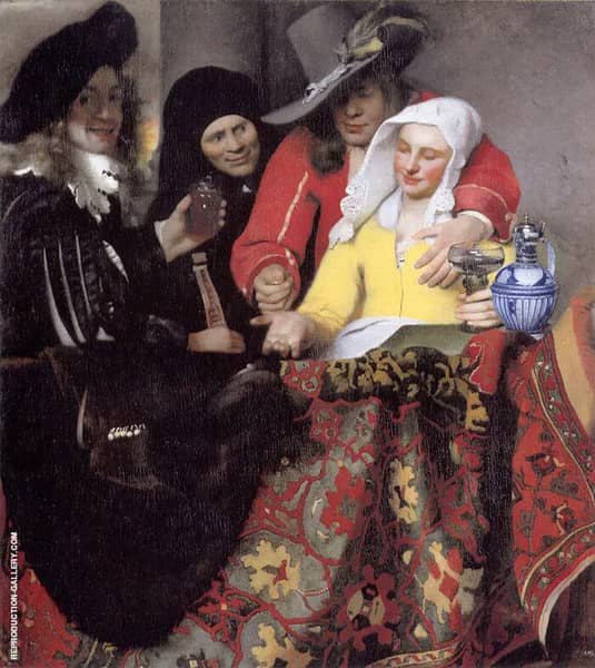 The Procuress 1656 by Johannes Vermeer | Oil Painting Reproduction