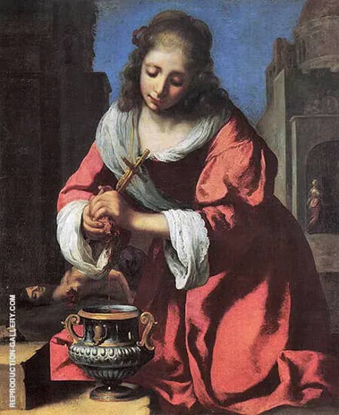St Praxedis 1655 by Johannes Vermeer | Oil Painting Reproduction