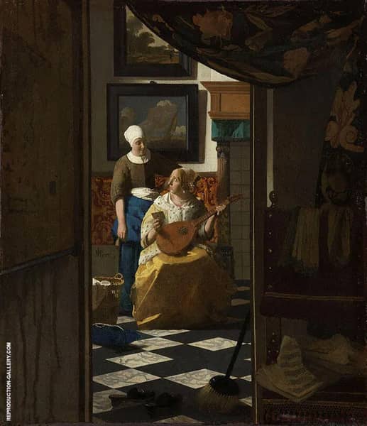 The Love Letter c1669 by Johannes Vermeer | Oil Painting Reproduction