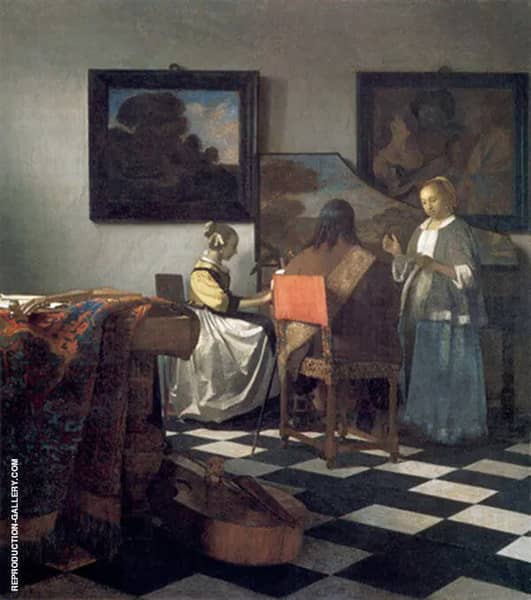 The Concert c1665 by Johannes Vermeer | Oil Painting Reproduction