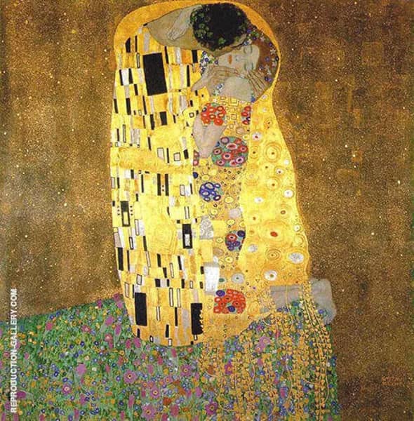 The Kiss 1907 by Gustav Klimt | Oil Painting Reproduction