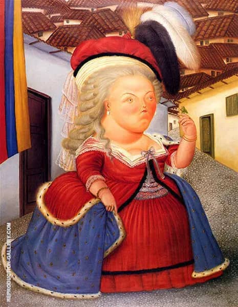 Marie Antoinette Visiting Medellin Colombia 1990 | Oil Painting Reproduction