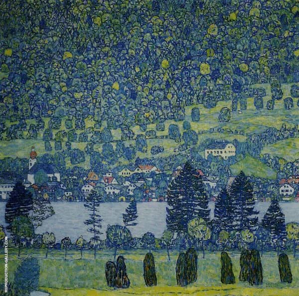 Forest Slope Unterach on the Attersee 1916 | Oil Painting Reproduction