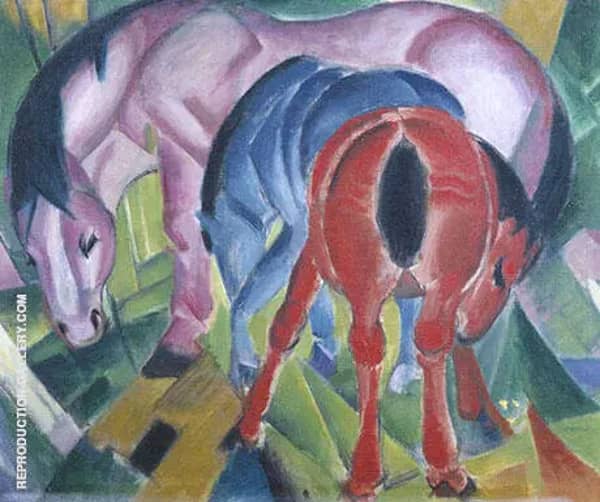 Mare with Foals 1912 by Franz Marc | Oil Painting Reproduction