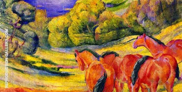 Large Landscape I 1909 by Franz Marc | Oil Painting Reproduction