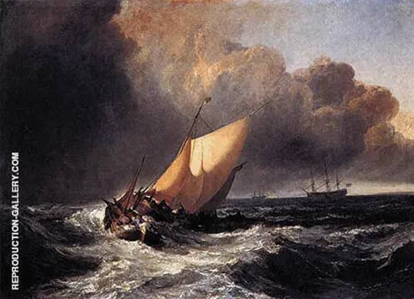 Dutch Boats in a Gale 1801 | Oil Painting Reproduction