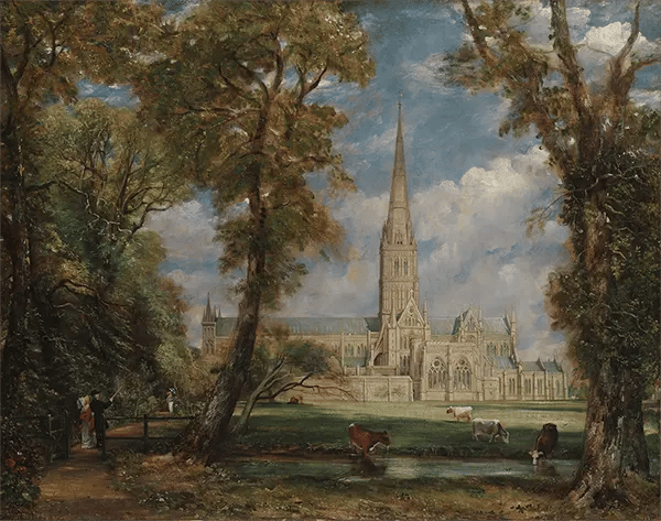 Salisbury Cathedral from the Bishop's Grounds | Oil Painting Reproduction
