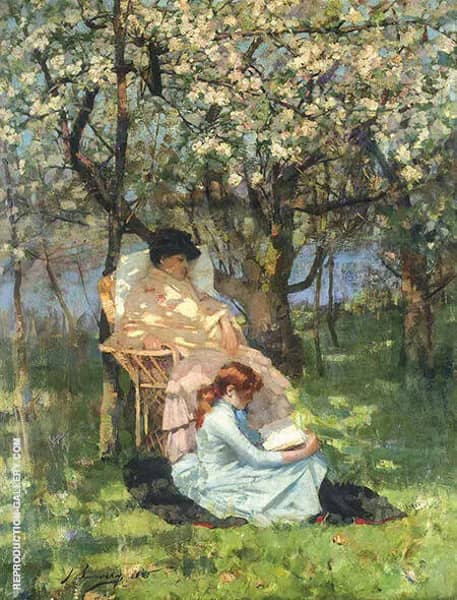 Convalescence in the Apple Orchard | Oil Painting Reproduction