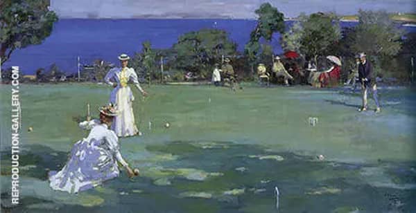 The Croquet Party 1890 by John Lavery | Oil Painting Reproduction