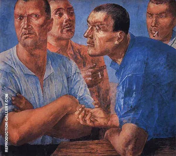 Workers 1926 by Kuzma Petrov-Vodkin | Oil Painting Reproduction