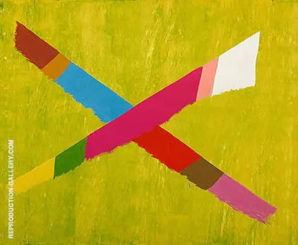 Ex on Spring Green 1974 by Jack Bush | Oil Painting Reproduction