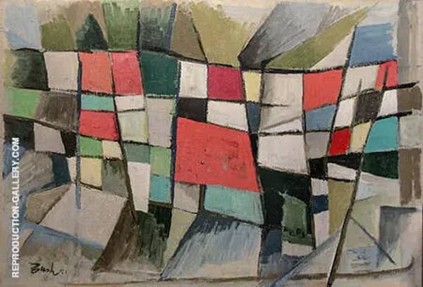 Checkerboard 1951 by Jack Bush | Oil Painting Reproduction