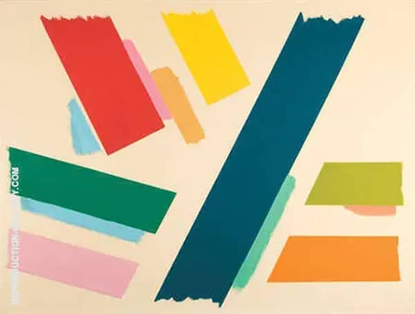 April Blue Green 1970 by Jack Bush | Oil Painting Reproduction