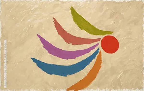 Spin Off Red by Jack Bush | Oil Painting Reproduction