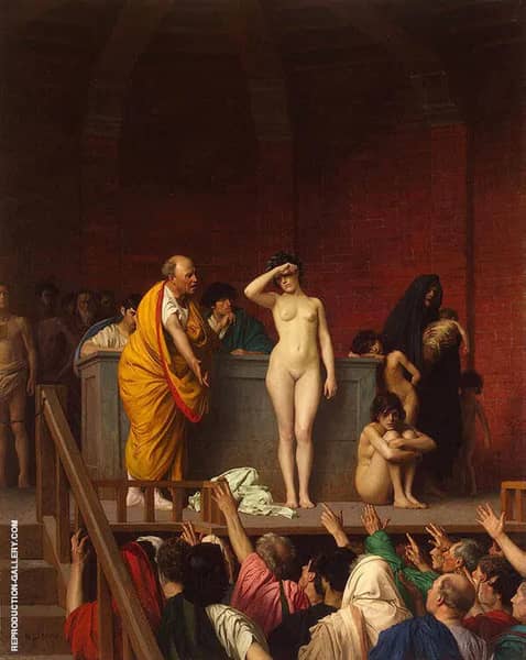 Slave Market in Rome by Jean Leon Gerome | Oil Painting Reproduction