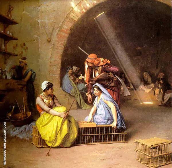 Almehs Playing Chess 1870 by Jean Leon Gerome | Oil Painting Reproduction