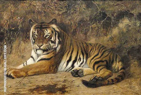 Tiger by Jean Leon Gerome | Oil Painting Reproduction