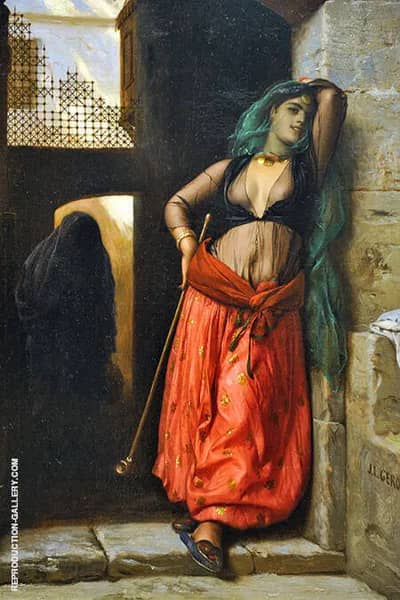 The Almeh with Pipe 1873 by Jean Leon Gerome | Oil Painting Reproduction