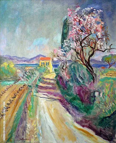 The Road to the Pinet Almond Bloomed | Oil Painting Reproduction