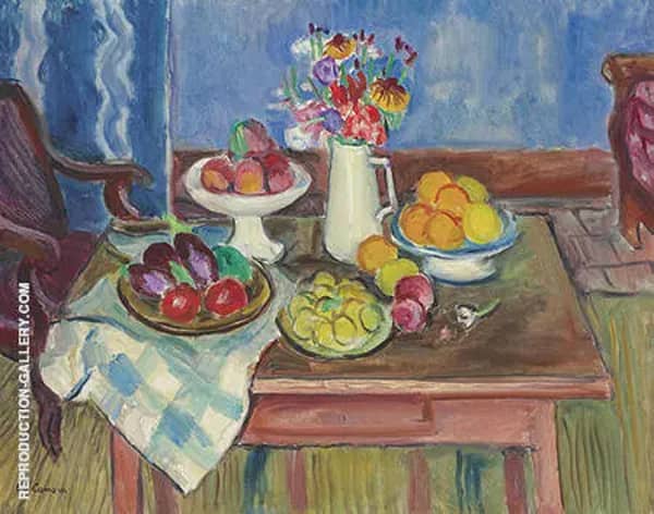Assiette de Fruits c1950 by Charles Camoin | Oil Painting Reproduction