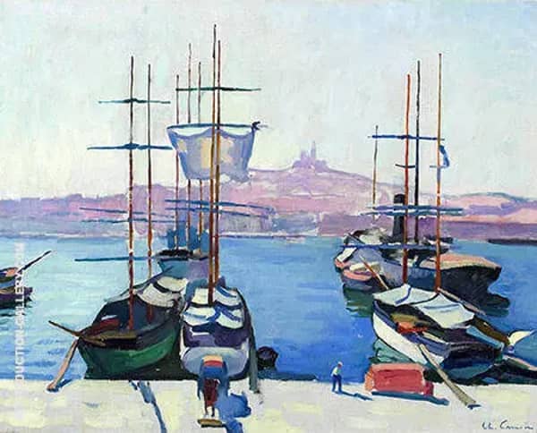 Le Port de Marseille c1904 by Charles Camoin | Oil Painting Reproduction