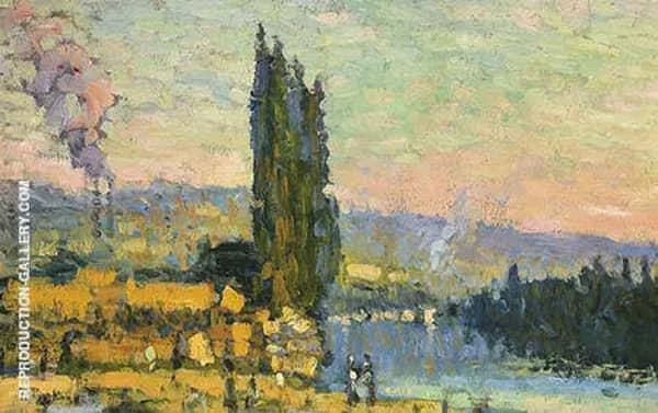 Poplars shore of Eauplet c1908 | Oil Painting Reproduction