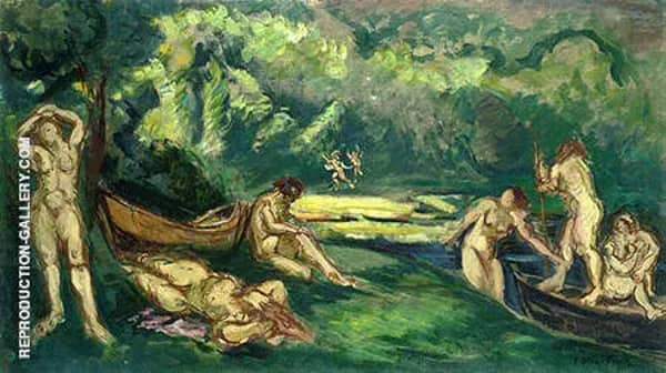 Bathers on the Banks of the River | Oil Painting Reproduction
