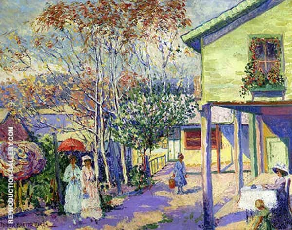 Tea Time also known as Saugatuck Michigan c1914 | Oil Painting Reproduction