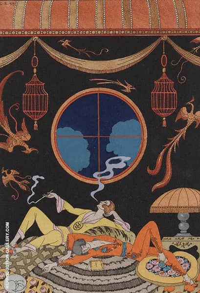 La Parelle 1924 by George Barbier | Oil Painting Reproduction