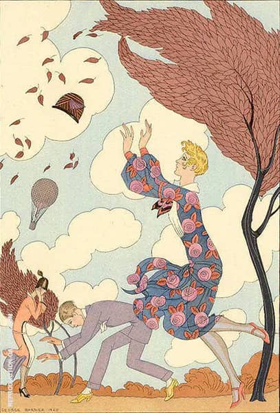 L'Air 1925 by George Barbier | Oil Painting Reproduction