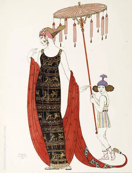Ilustrando La Moda 1918 by George Barbier | Oil Painting Reproduction