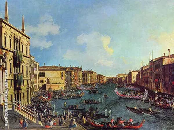The Regatta seen from Ca Foscari 1727 | Oil Painting Reproduction