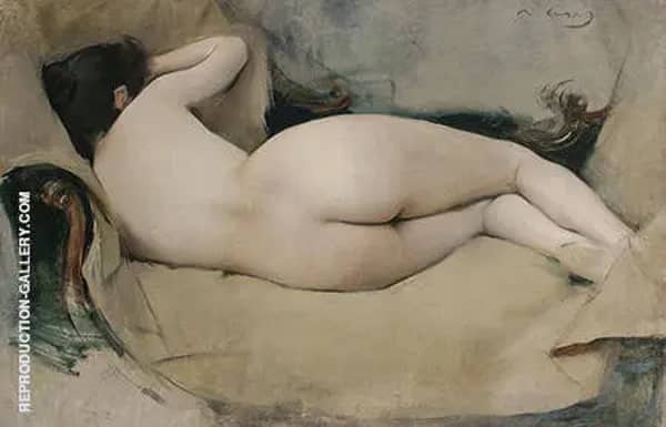Female Nude c1894 by Ramon Casas | Oil Painting Reproduction