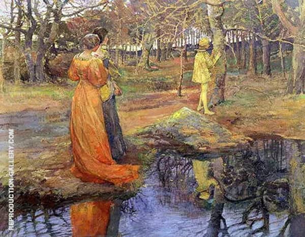 Medieval Woodland Scene 1885 | Oil Painting Reproduction
