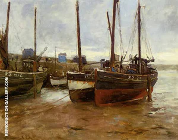 Boats at Anchor by Stanhope Forbes | Oil Painting Reproduction