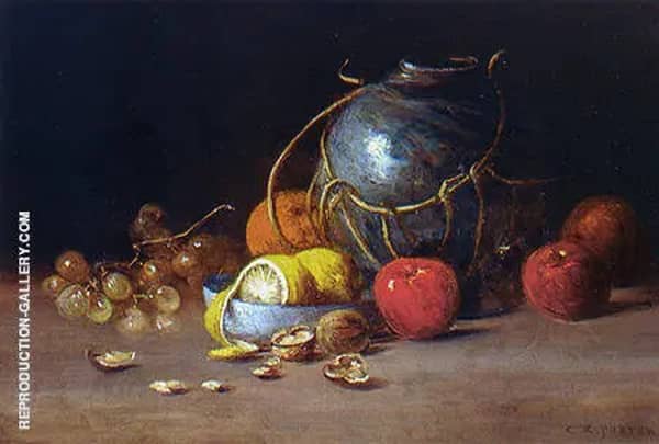 Still Life with Ginger Jar Fruit and Nuts | Oil Painting Reproduction