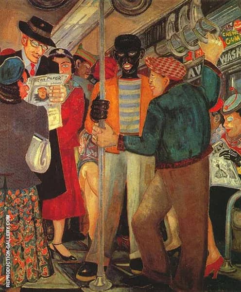 The Subway 1930 by Palmer Hayden | Oil Painting Reproduction