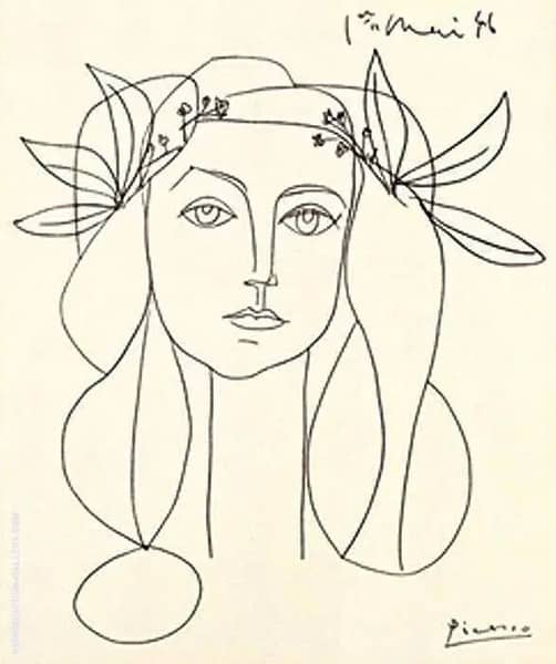 Head of a Woman 1946 by Pablo Picasso | Oil Painting Reproduction