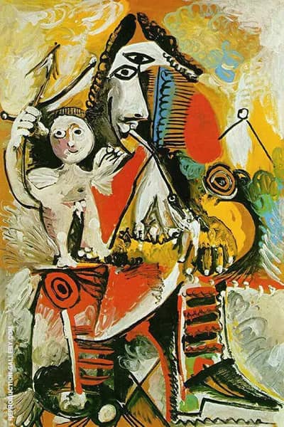 Masketeer and Cupid 1969 by Pablo Picasso | Oil Painting Reproduction