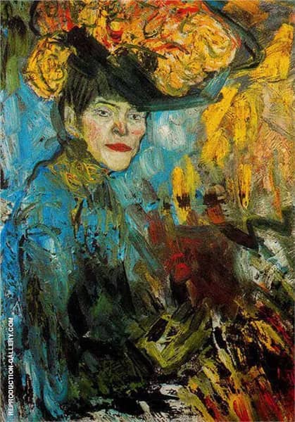 Overdressed Woman 1901 by Pablo Picasso | Oil Painting Reproduction