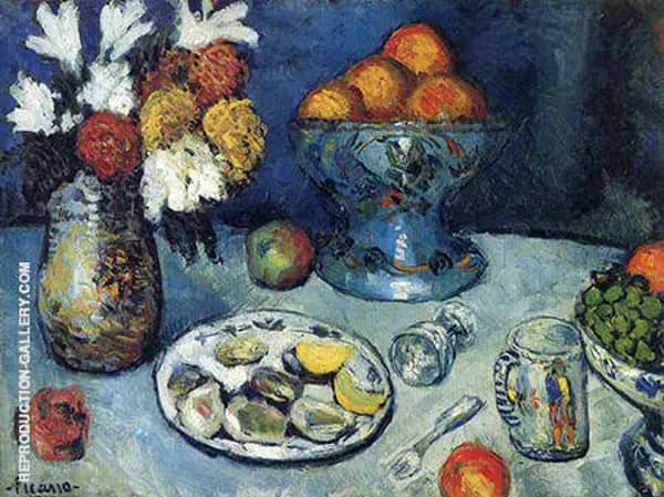 Still Life The Dessert 1901 by Pablo Picasso | Oil Painting Reproduction