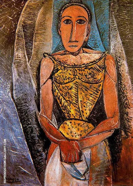 Woman with Yellow Shirt 1907 by Pablo Picasso | Oil Painting Reproduction
