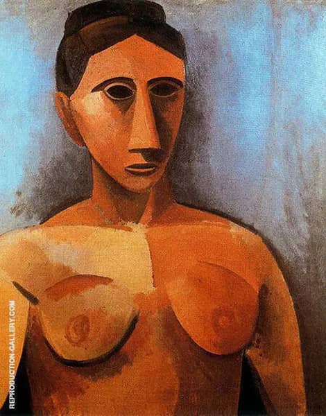 Bust of a Woman 1908 by Pablo Picasso | Oil Painting Reproduction