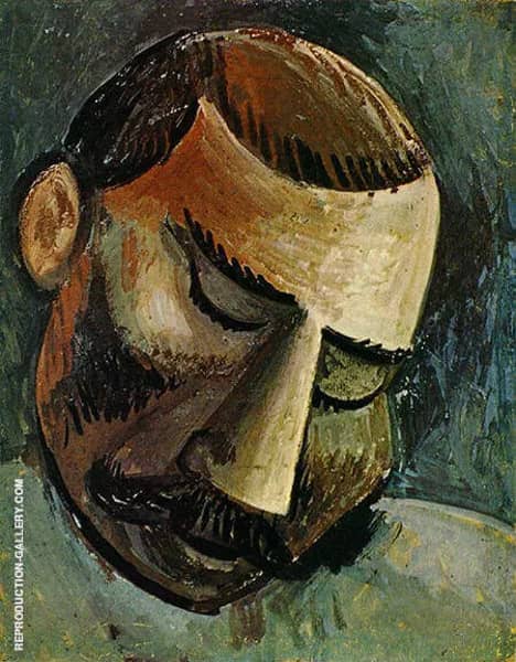 Head of a Man B 1908 by Pablo Picasso | Oil Painting Reproduction